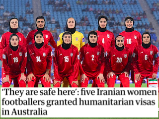 پناهندگی فوتبالیست‌های زن