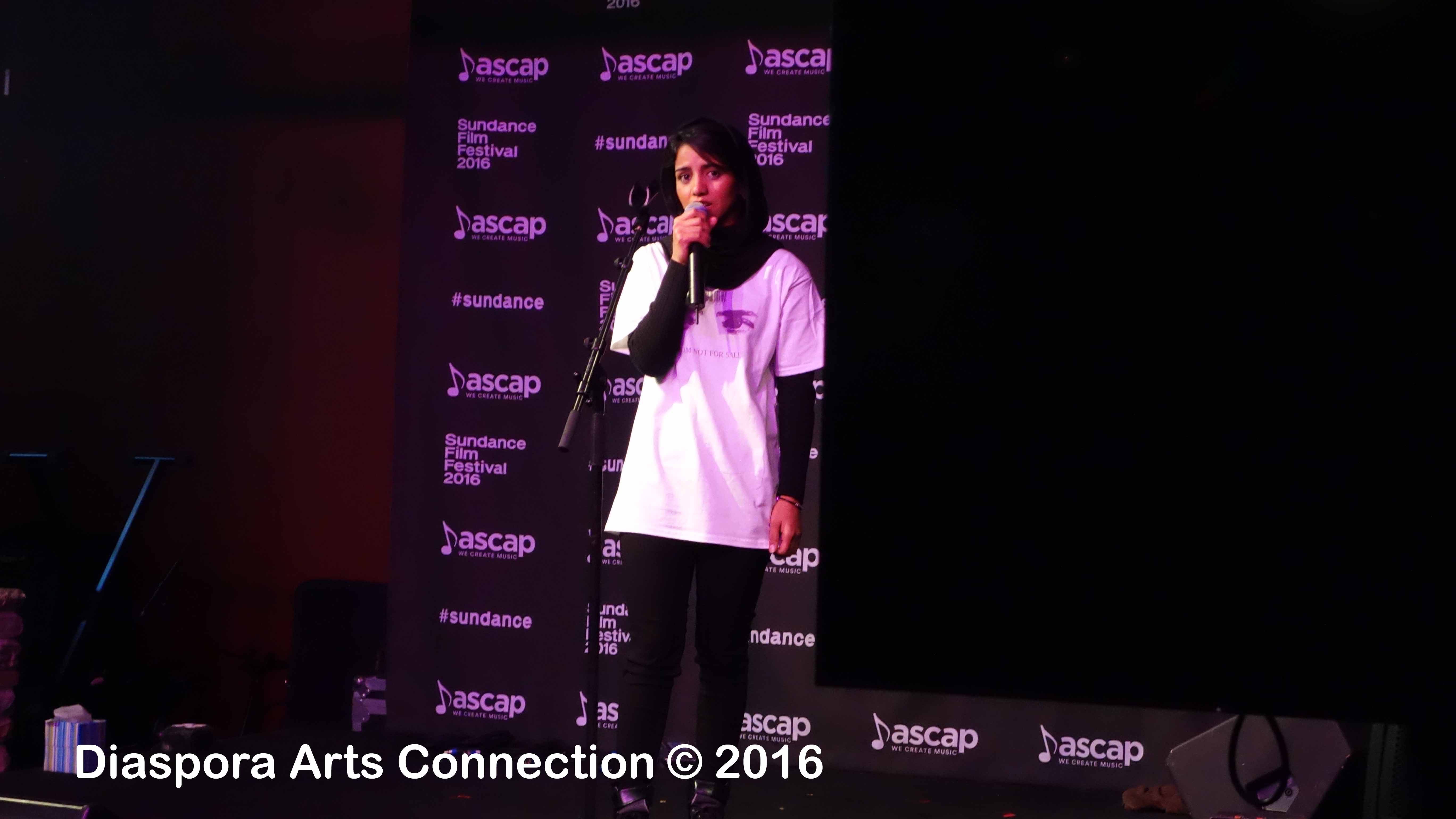 Sonita's concert at the Sundance ASCAP Music Café